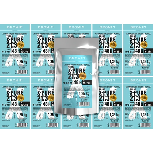 Turbo kvasnice X-Pure 21,3%, 10 x 25 L, 1,35 kg - 5