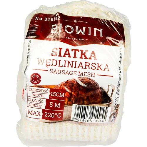 Údenárska sieťka s rozmermi 15 cm x 5 m, s tepelnou odolnosťou do 220°C - 3