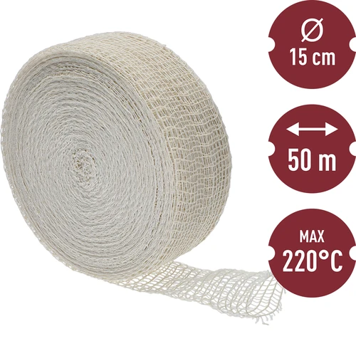 Údenárska sieťka s rozmermi 15 cm x 50 m, s tepelnou odolnosťou do 220°C - 3