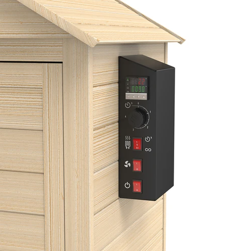 Udiareň 115 L dragON Wood 60E drevená, s elektrickým vykurovacím modulom a ovládačom - 7