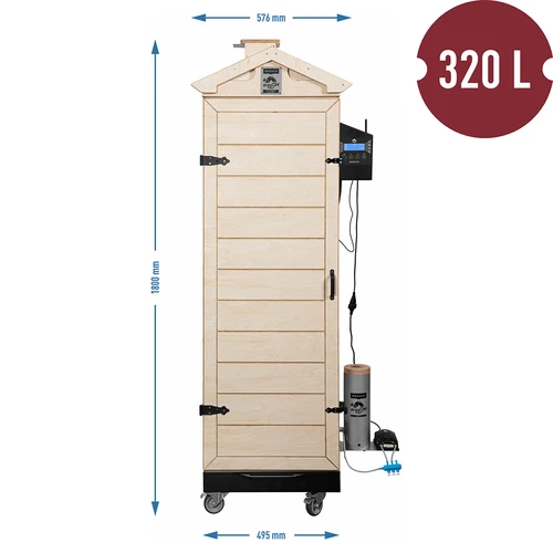 Údenáreň dragON PLYWOOD NATURE – bezrámová, modulárna, s Wi‑Fi ovládaním, 320 l - 8