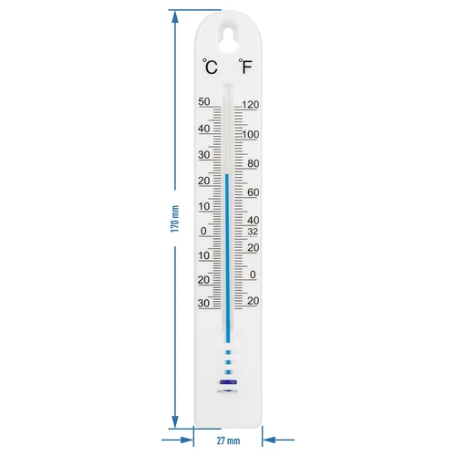 Univerzálny teplomer (-30 do +50°C), 17 cm, biely - 2