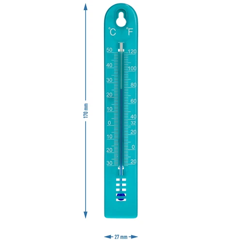 Univerzálny teplomer (-30 do +50°C), 17 cm, modrý - 4