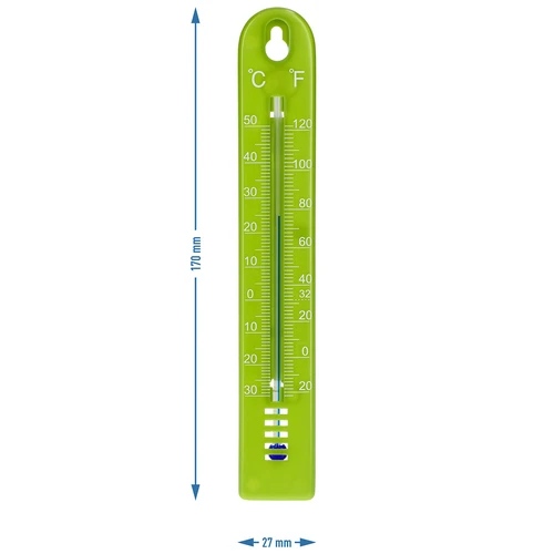 Univerzálny teplomer (-30 do +50°C), 17 cm, zelený - 4