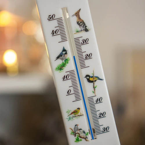 Univerzálny teplomer s grafikou - vtáky (-30°C do +50°C) 20cm - 4