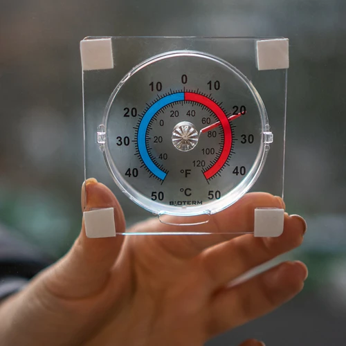 Univerzálny transparentný teplomer, samolepiaci (-50°C do +50°C) - 4