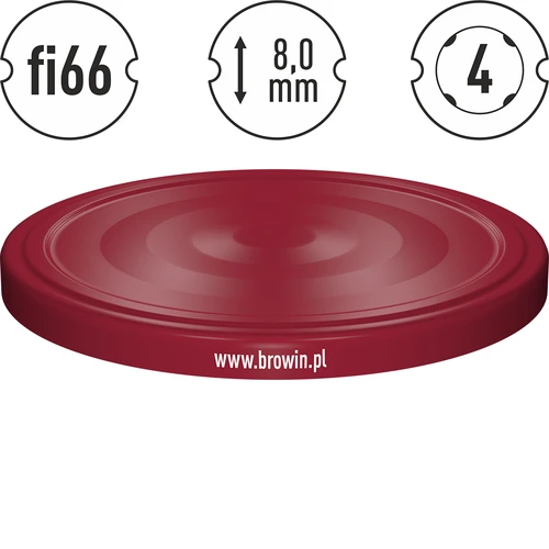 Uzáver fi 66 bordový - 10 ks. - 4