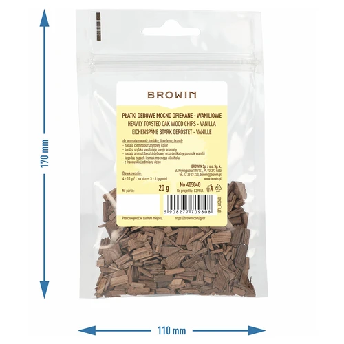 Vanilkové dubové vločky, silne opekané, 20g - 7