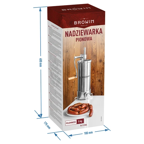 Vertikálna plnička na klobásy 5 kg - 11