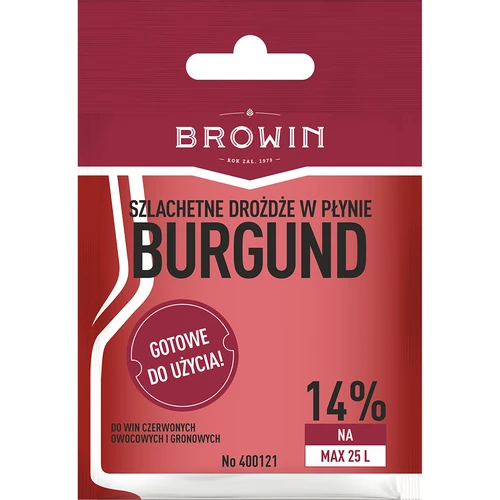 Vinárske kvasnice Burgund bez rozmnožovania, 20 ml