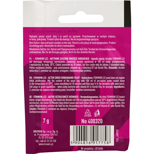 Vinárske kvasnice Fermivin LS2, 7 g - 2