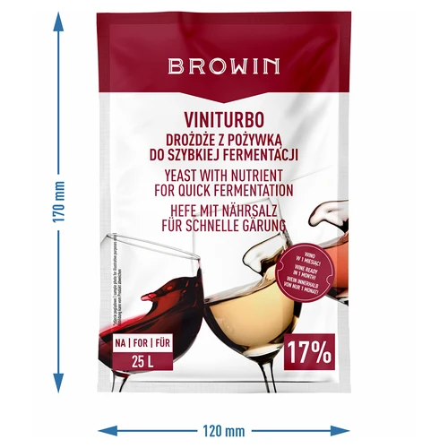 ViniTurbo - kvasnice na rýchlu fermentáciu, 20 g - 3