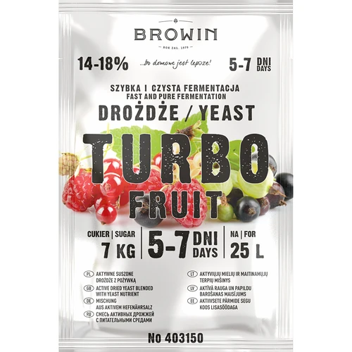 Vínne kvasnice Turbo Fruit 5-7 dní - 2