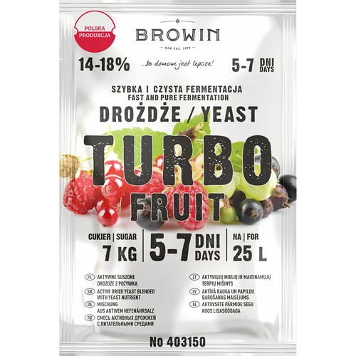 Vínne kvasnice Turbo Fruit 5-7 dní