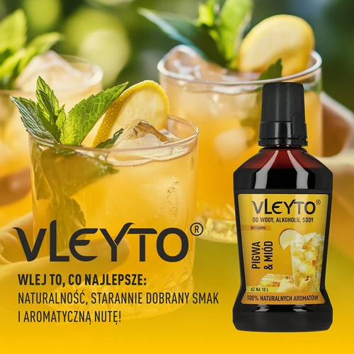 VLEYTO Dulovec & Med – chuťová esencia s prírodnými arómami, 250 ml - 6