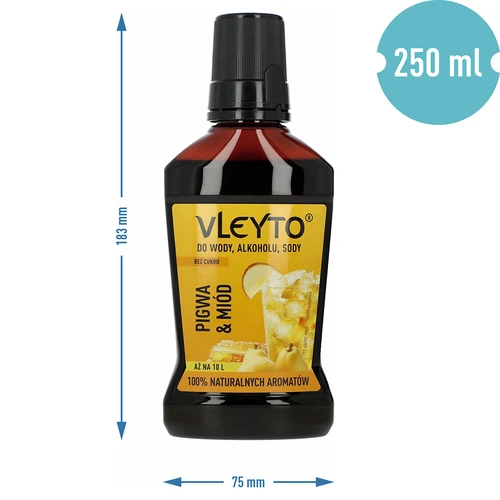 VLEYTO Dulovec & Med – chuťová esencia s prírodnými arómami, 250 ml - 5