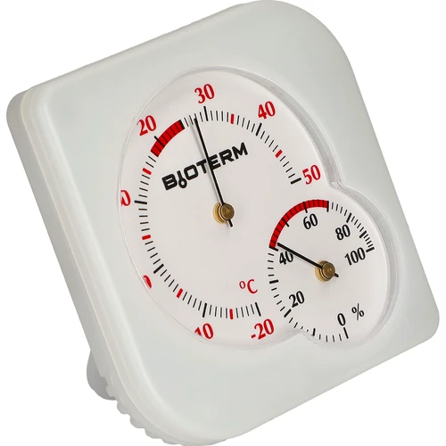 Vnútorný bimetalický teplomer s vlhkomerom (-20 do +50°C), biely - 2
