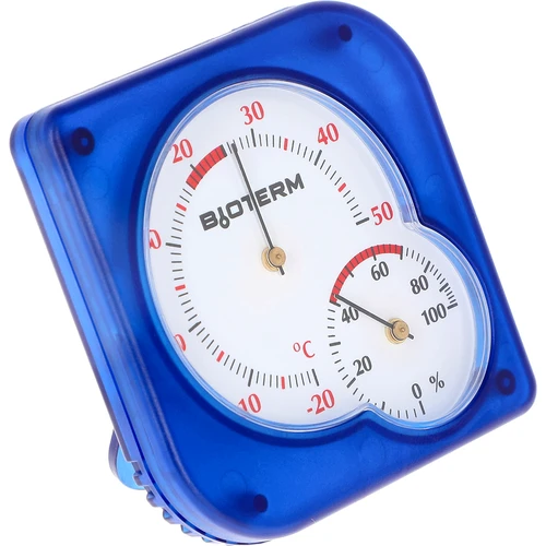 Vnútorný bimetalický teplomer s vlhkomerom (-20 do +50°C), modrý - 2