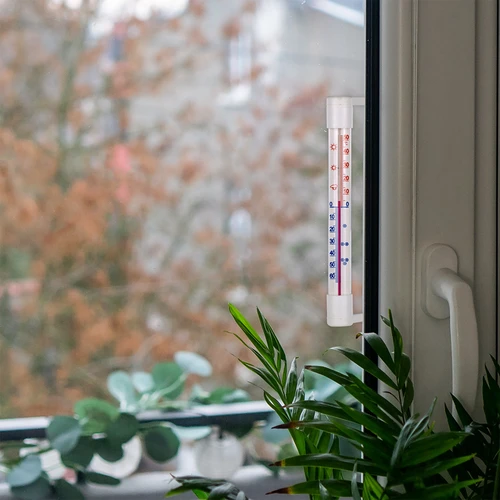 Vonkajší teplomer biely (-50°C do +50°C) 18cm - 7