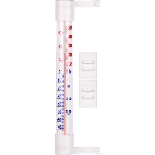 Vonkajší teplomer biely (-60°C do +50°C) 23cm