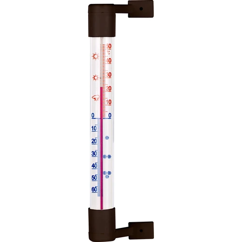 Vonkajší teplomer hnedý (-50°C do +50°C) 18cm