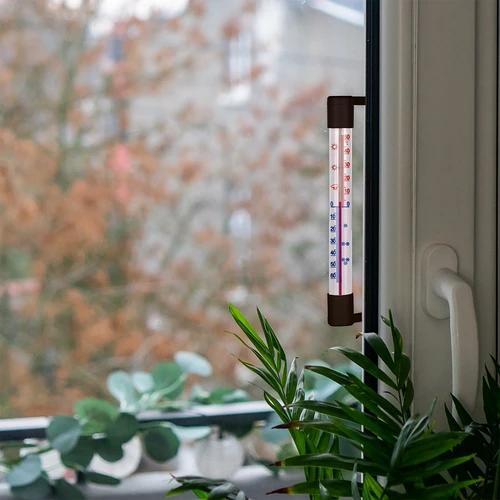 Vonkajší teplomer hnedý (-50°C do +50°C) 18cm - 7