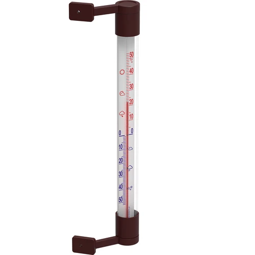 Vonkajší teplomer hnedý (-50°C do +50°C) 22cm - 2
