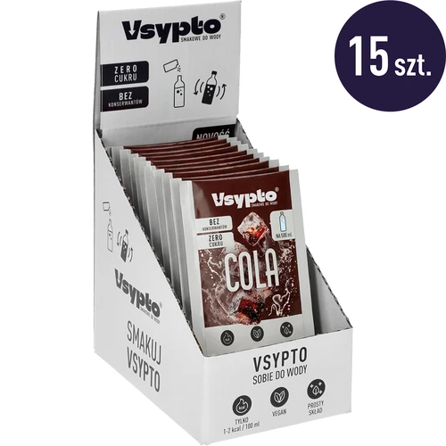 VSYPTO s príchuťou coly - ochucovací prášok do vody, 3 g - 10