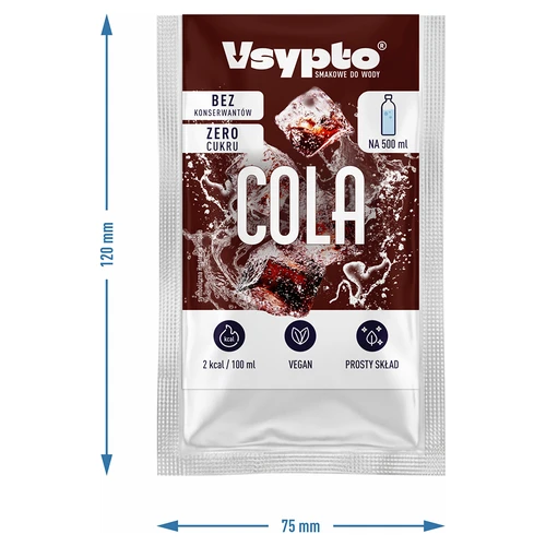 VSYPTO s príchuťou coly - ochucovací prášok do vody, 3 g - 4