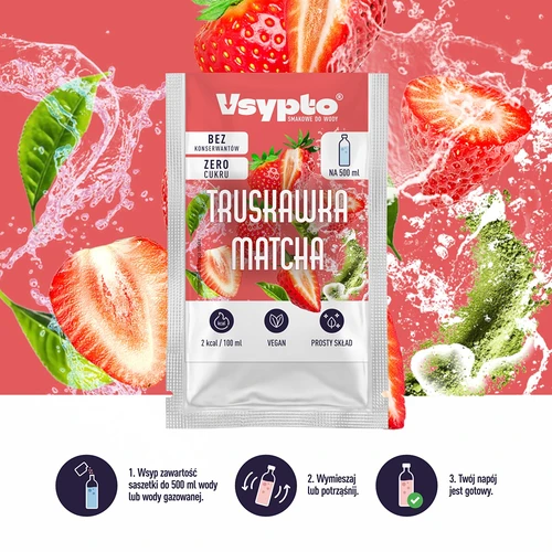 VSYPTO s príchuťou Jahoda Matcha, 3 g - 6