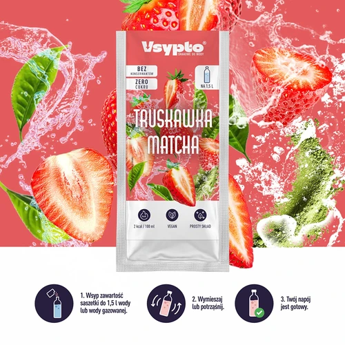 VSYPTO s príchuťou Jahoda Matcha, 9 g - 6
