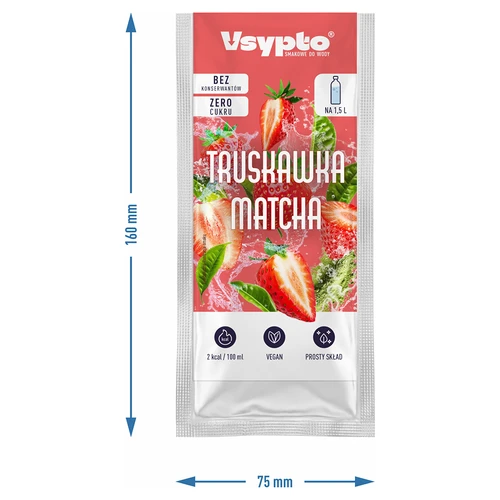 VSYPTO s príchuťou Jahoda Matcha, 9 g - 4