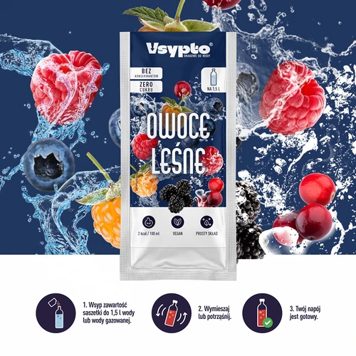 VSYPTO s príchuťou lesného ovocia, 9 g - 6