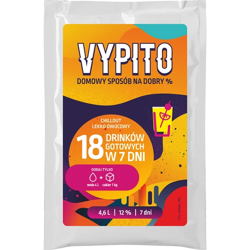 VYPITO 12%, sáčok na 18 drinkov - Chillout jemne ovocný, 126 g