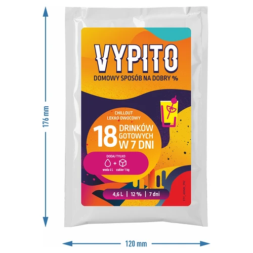 VYPITO 12%, sáčok na 18 drinkov - Chillout jemne ovocný, 126 g - 4