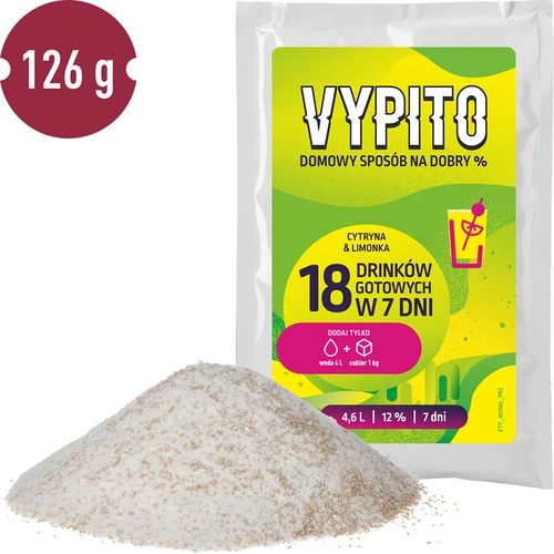 VYPITO 12%, sáčok na 18 drinkov - Citrón & limetka, 126 g - 3