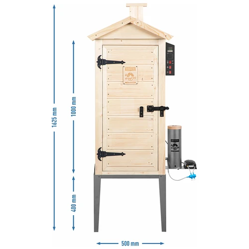Záhradná drevená údiareň 200 l – dragON Wood 100E s elektrickým vykurovacím modulom a riadiacou jednotkou - 13