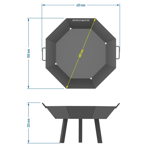 Záhradné ohnisko ø 60 cm - loftové - 8