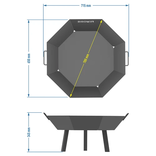 Záhradné ohnisko ø 70 cm - loftové - 8