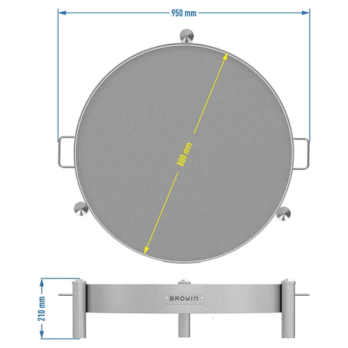 Záhradné ohnisko ø 80 cm zvárané - 10