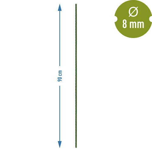 Záhradné tyčky Bioogród – povlečené oceľové, 0,9 m, fi 8 mm, 10 ks. - 3