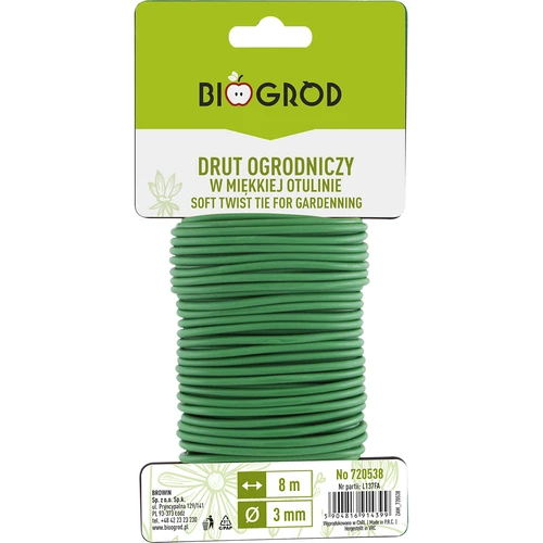 Záhradný drôt v mäkkom obale 8m x 3mm