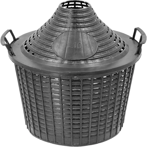 Záhradný plastový kôš s vekom na demižón 10 l