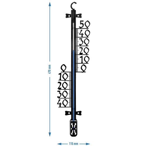 Záhradný teplomer (-40 do +50°C), 47cm - 3