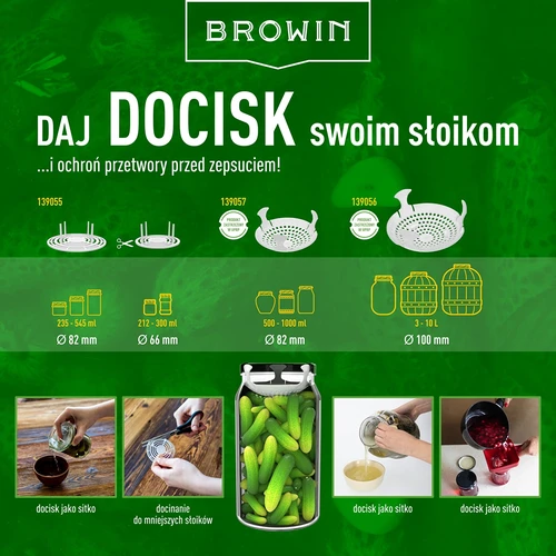 Závažie - sitko na zaváraniny, kvaseniny a ocot - do pohárov fi 100 mm - 12 ks. - 9
