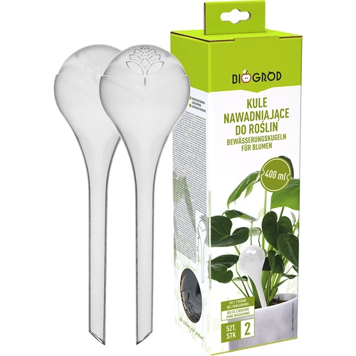 Zavlažovacie gule na rastliny, priehľadné, 400 ml, 2 ks - 3