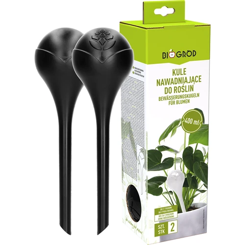 Zavlažovacie gule pre rastliny, čierne matné, 400 ml, 2 ks. - 3
