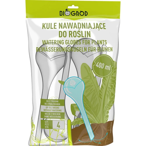 Zavlažovacie gule, priehľadné, 400 ml, 4 ks - 3