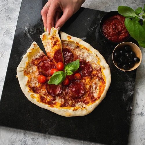 Žulový kameň na pizzu obdĺžnikový 37 x 35 cm - 10